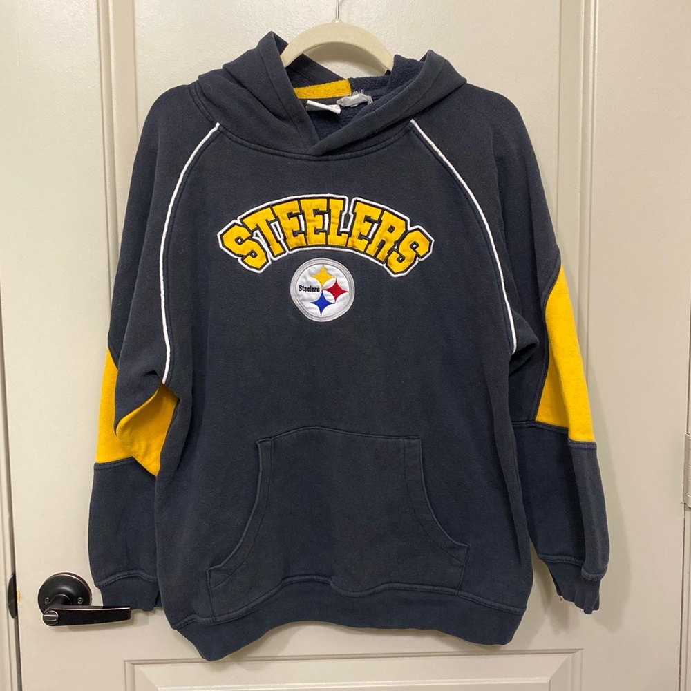 NFL Pittsburgh Steelers Black Hoodie Sweatshirt Men’s Small